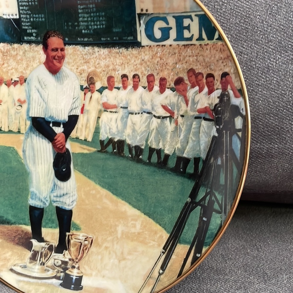 NWT.  Vintage Lou Gehrig “The Luckiest Man”. Collectible baseball plate. - Picture 6 of 6